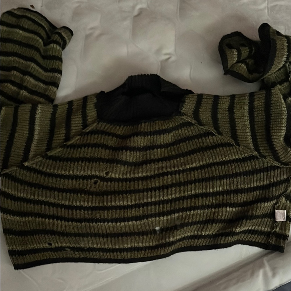 Striped Green and Black Sweater